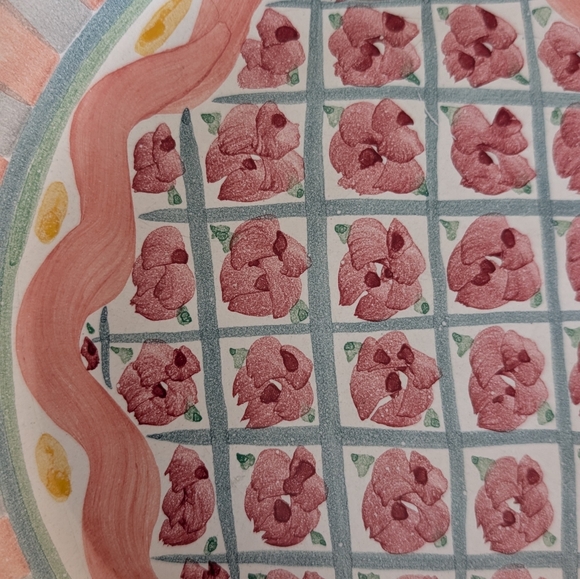 Vintage Mackenzie Childs Dinner Plate Rose Cottage - Picture 8 of 10